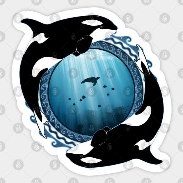 Orca Killerwhales Sticker by NicGrayTees